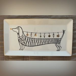 Kate Spade Holiday Plate - Dog With Ornaments NWT